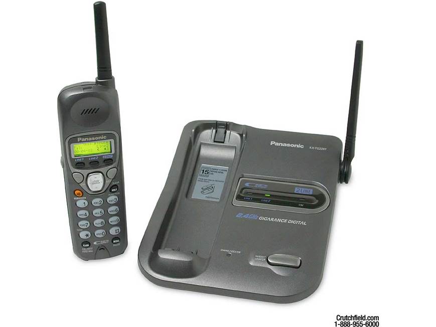 Panasonic KX-TG2267B (Black) 2-line, 2.4 GHz cordless phone (Black