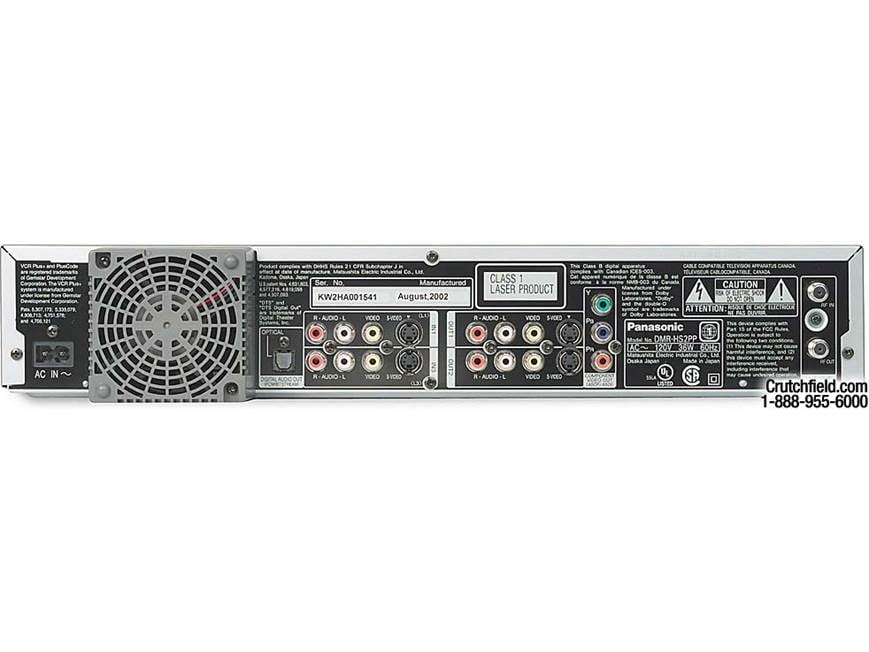 Panasonic DMR-HS2 DVD recorder/player with 40GB hard drive at