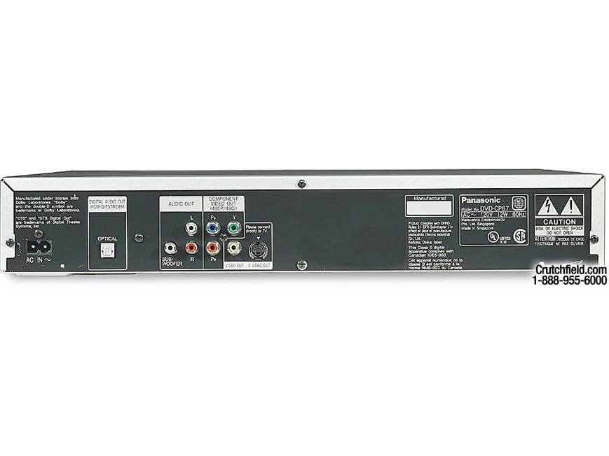 Panasonic DVD-CP67 (Black) 5-disc carousel DVD/CD changer (Black