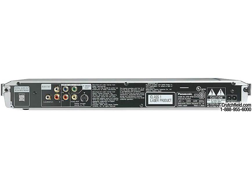 Panasonic DVD-XP30 DVD/CD player with progressive scan at Crutchfield