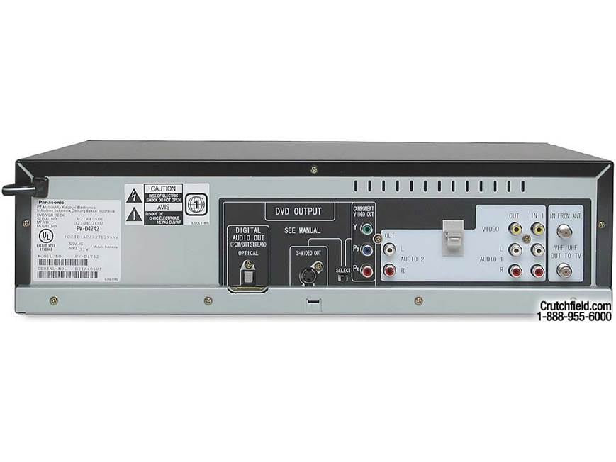 Panasonic PV-D4742 Combination DVD/CD player + HiFi VCR at Crutchfield