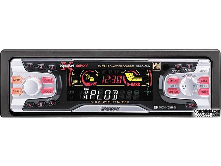 Sony MDX-CA680X MiniDisc receiver with CD/MD changer controls at