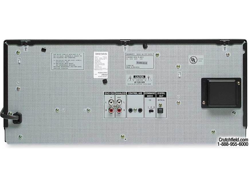 Sony CDP-CX355 300-CD changer at Crutchfield