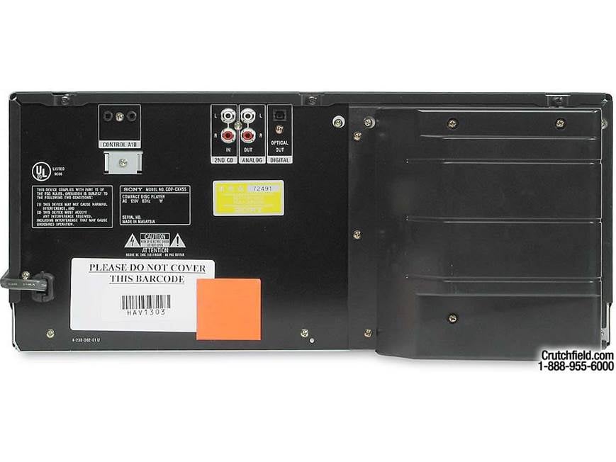 Sony CDP-CX455 400-CD changer at Crutchfield