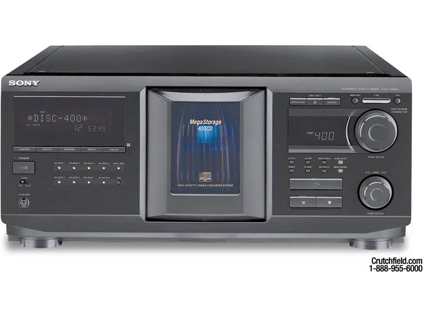 Sony CDP-CX455 400-CD changer at Crutchfield