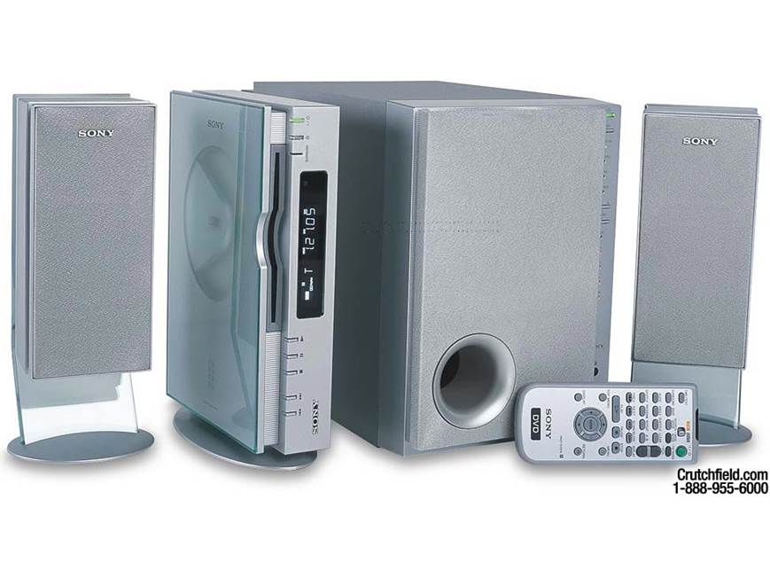 Sony DVP-F21 / SA-F21 DVD/CD player and 3-piece powered speaker