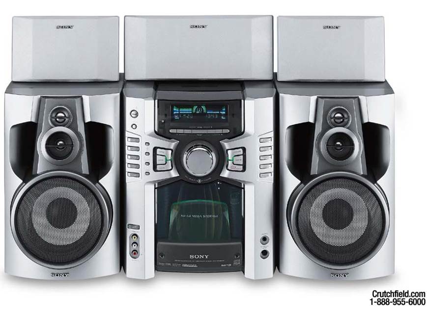 Sony MHC-GS300AV Home theater shelf system with 60-CD changer at