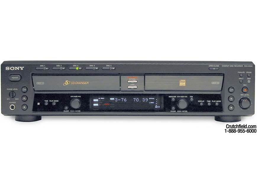 Sony RCD-W50C 5-CD + 1-CD-R/CD-RW changer/recorder at Crutchfield
