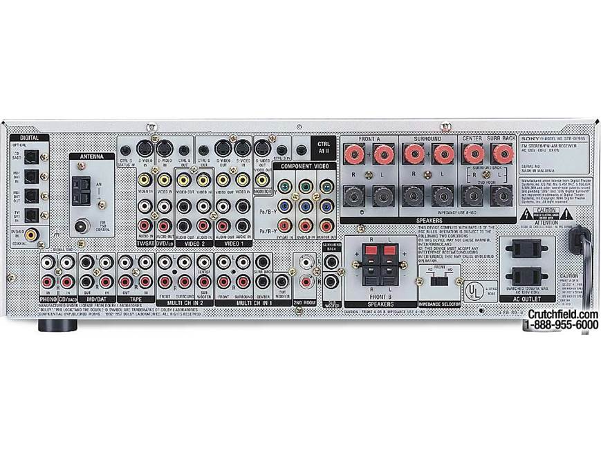 Sony STR-DE985 (Silver) A/V receiver with Dolby Digital EX, DTS