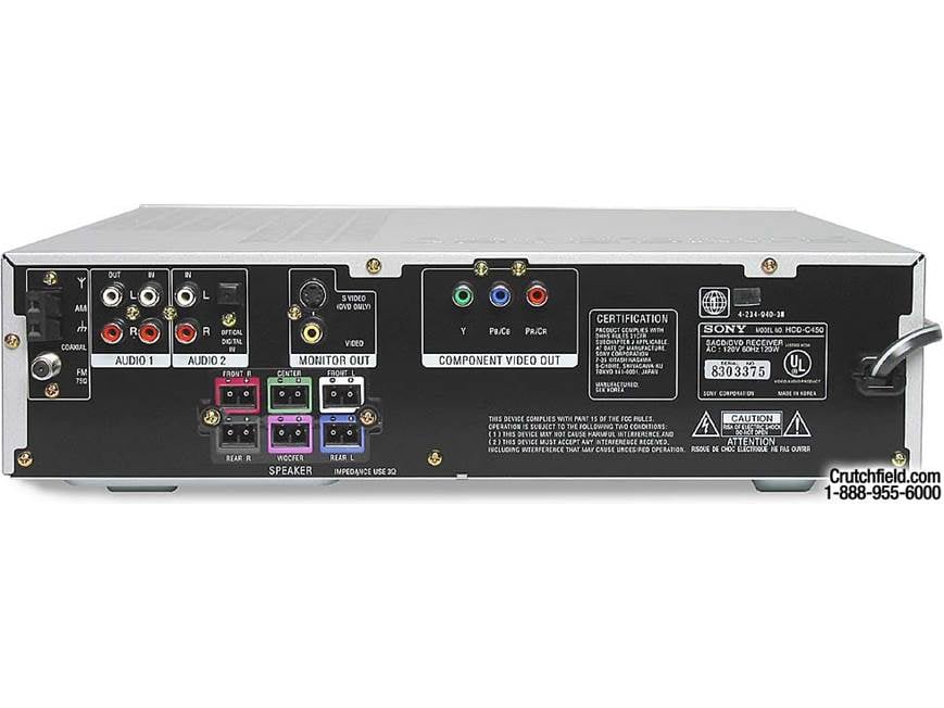 Sony DAV-C450 5-disc DVD Dream™ system at Crutchfield