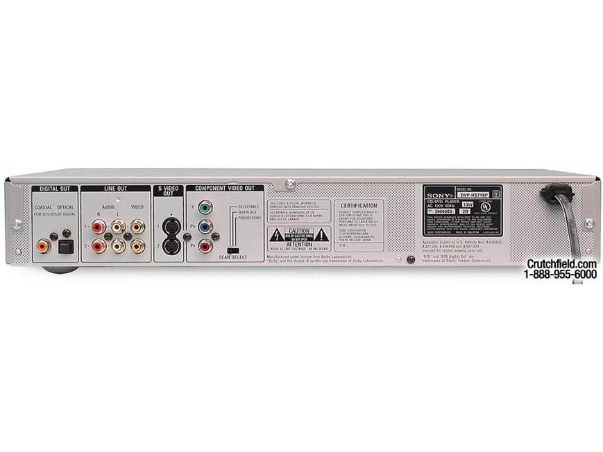 Sony DVP-NS715P DVD/CD player with progressive scan at Crutchfield
