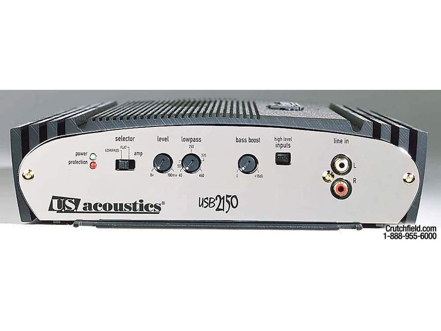 U.S. acoustics USB-2150 150W x 2 Car Amp at Crutchfield