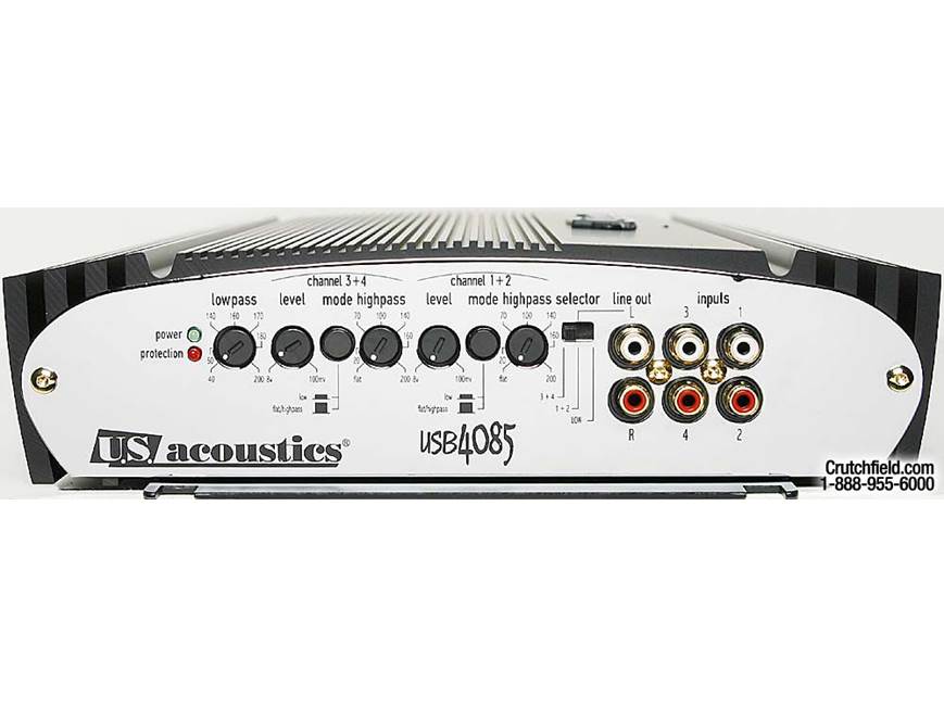 U.S. acoustics USB-4085 85W x 4 Car Amplifier at Crutchfield