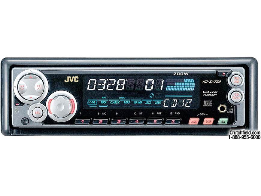 JVC KD-SX780 CD Receiver with CD Changer Controls at Crutchfield