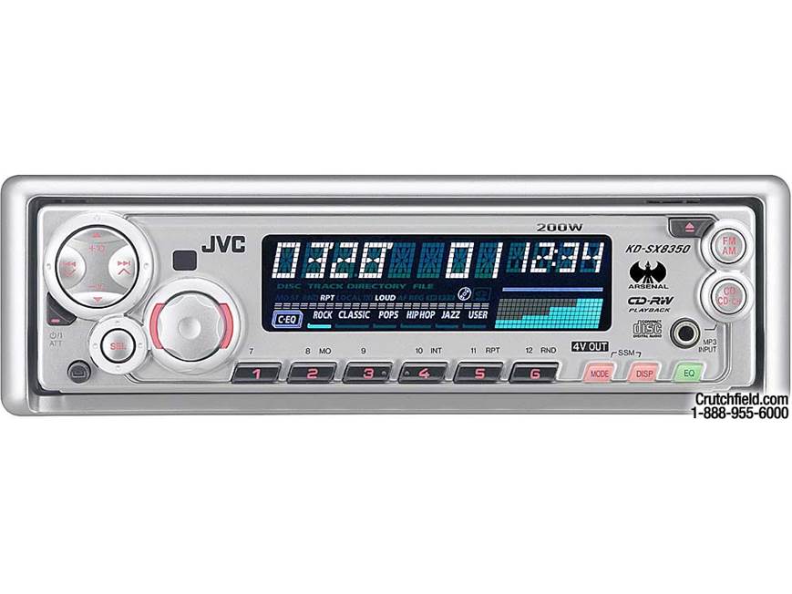 JVC Arsenal KD-SX8350 CD Receiver with CD Changer Controls at