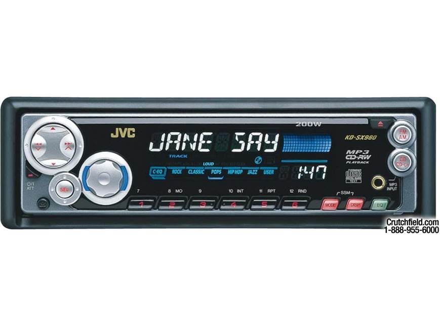 JVC KD-SX980 CD/MP3 Receiver with CD changer controls at Crutchfield