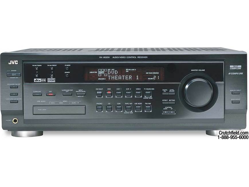 JVC RX-8020VBK A/V receiver with Dolby Digital EX, DTS-ES, and