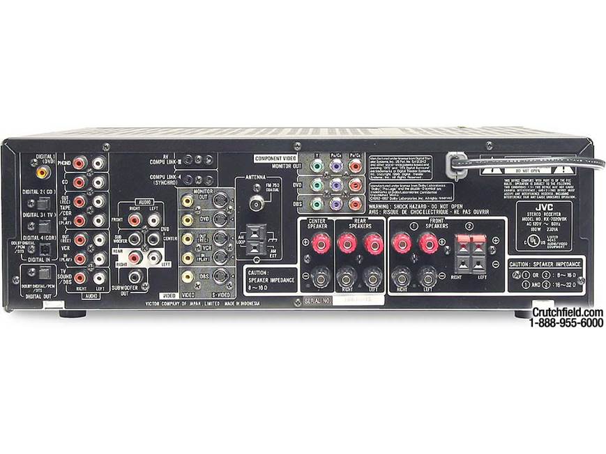 JVC RX-7020VBK A/V receiver with Dolby Digital, DTS, and Dolby Pro