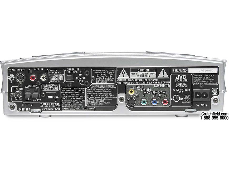 JVC TH-V70 DVD home theater system at Crutchfield