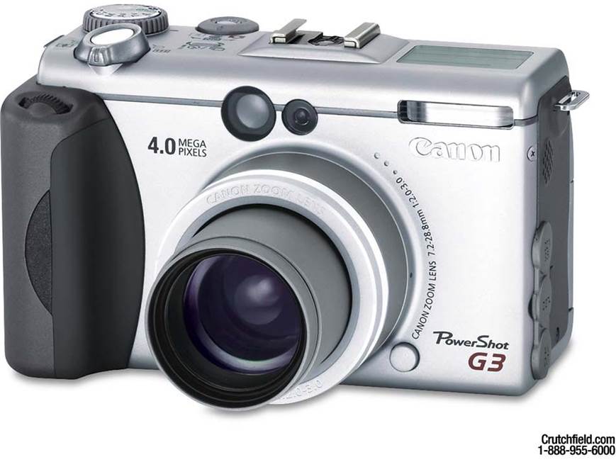 Canon PowerShot G3 3.97-megapixel digital camera at Crutchfield