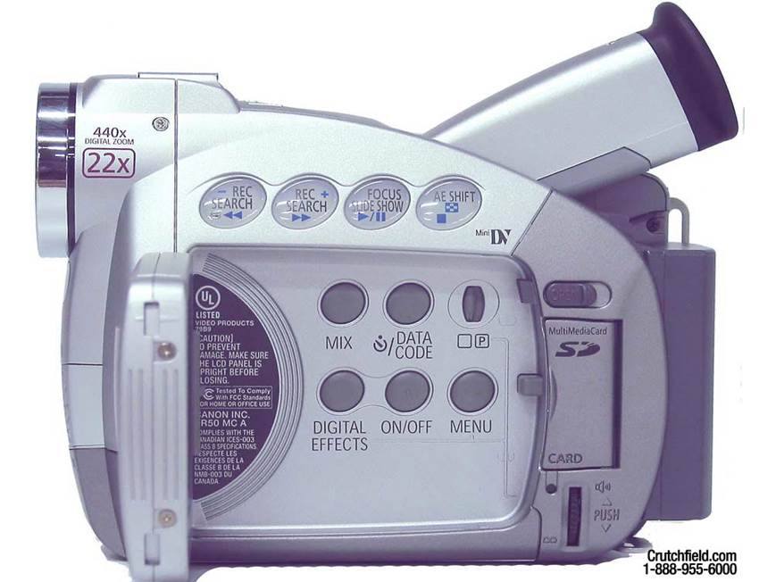 Canon ZR50MC Mini DV digital camcorder at Crutchfield
