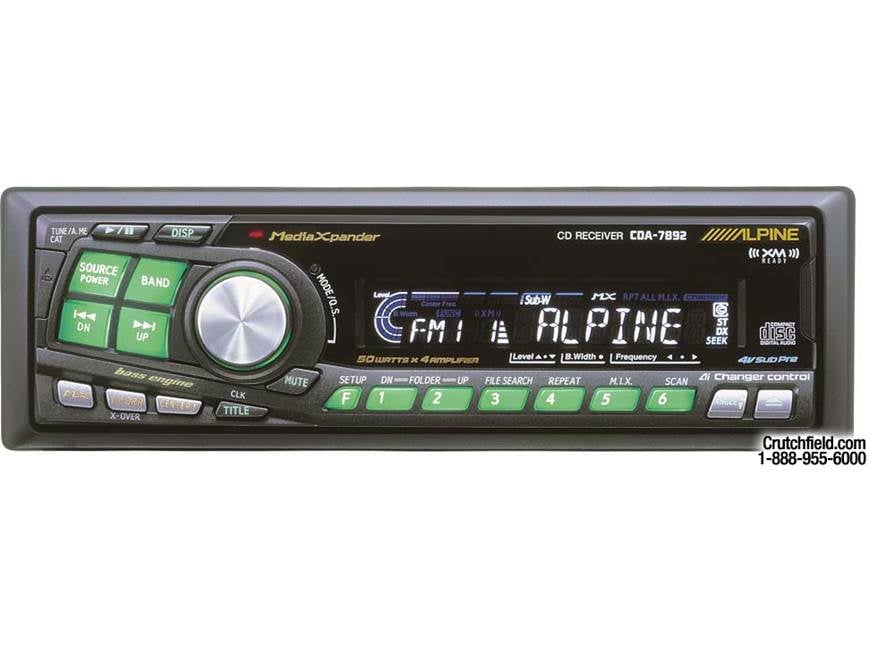 Alpine CDA-7892 CD Receiver with Ai-NET CD Changer Controls at