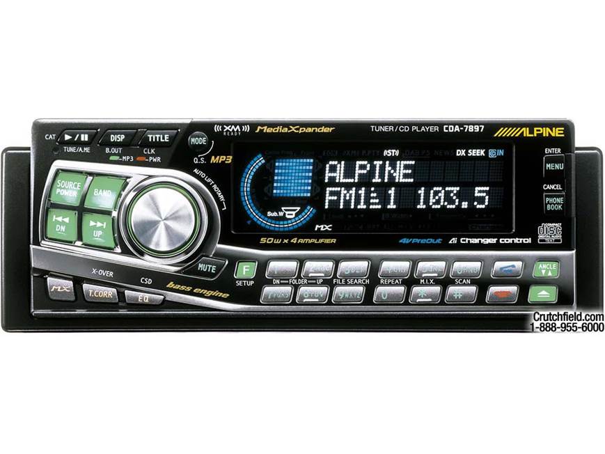 Alpine CDA-7897 CD/MP3 Receiver with Ai-NET CD changer controls at