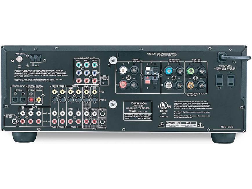 Onkyo TX-SR600 A/V Receiver with Dolby Digital EX, DTS-ES, and Pro