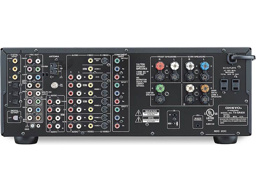 Onkyo TX-SR800 A/V receiver with THX Select, Dolby Digital EX, and