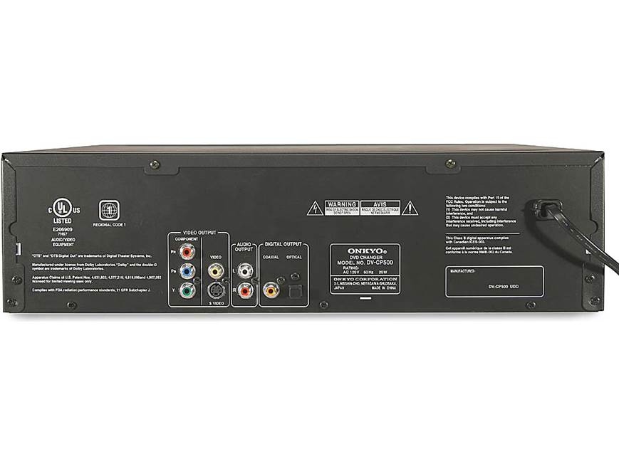 Onkyo DV-CP500 5-disc carousel DVD/CD changer with progressive