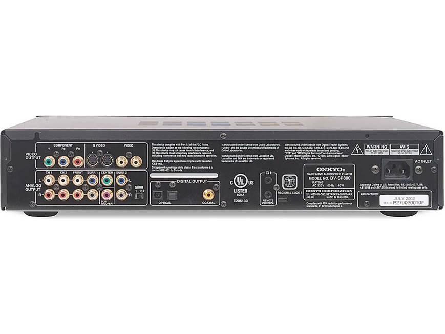 Onkyo DV-SP800 Universal DVD/CD/SACD/DVD-Audio player with