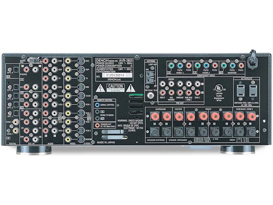 Denon AVR-2803 (Black) Home theater receiver with Dolby Digital EX