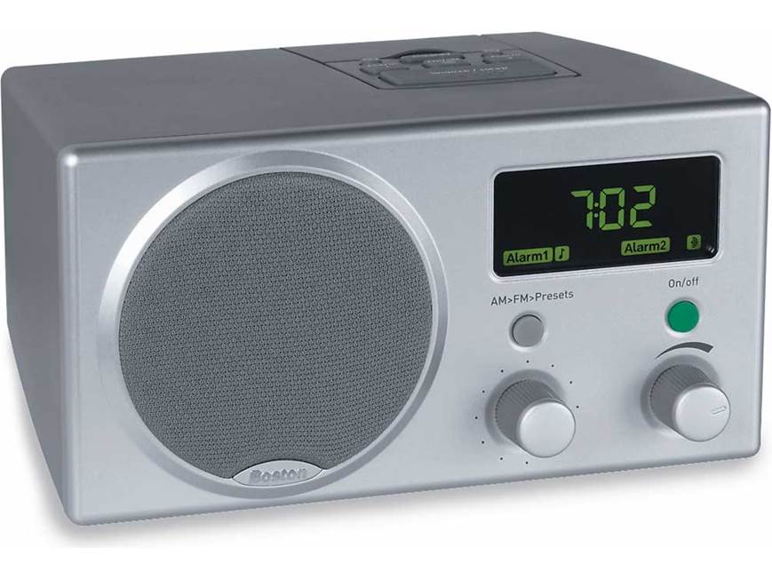 Boston Acoustics Recepter™ Radio (Gray) AM/FM clock radio with