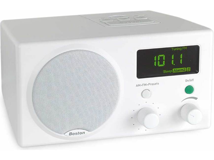 Boston acoustics AM/FMラジオ・Bluetoothレシーバー Boston Acoustics Trio AM/FM clock radio and CD player at Crutchfield