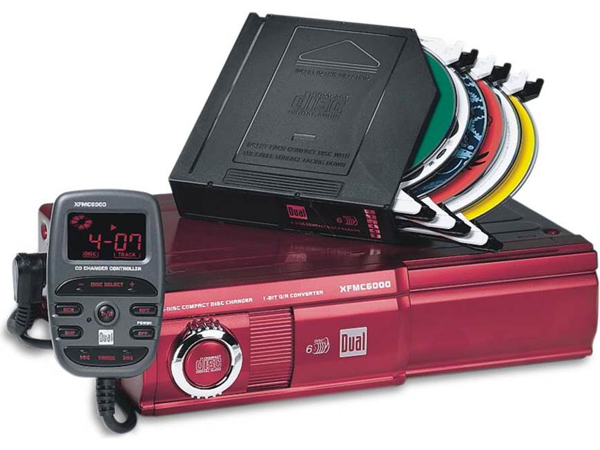 Dual XFMC6000 6-disc Add-on FM CD ChangerWith Wired Remote/Display