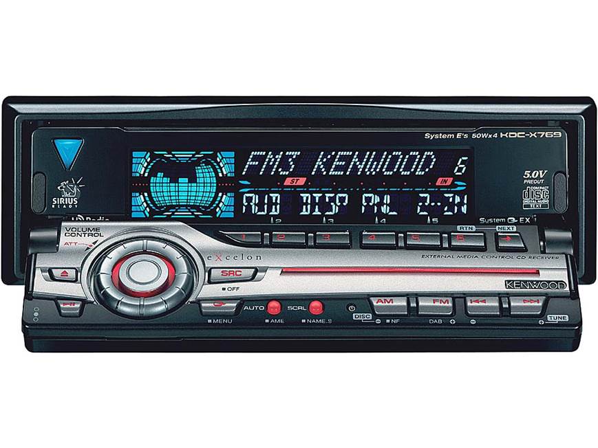 Kenwood Excelon KDC-X769 CD Receiver with CD Changer Controls at