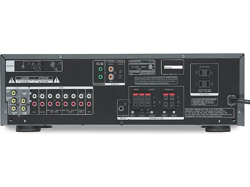 Kenwood VR-705 (Silver) A/V receiver with Dolby Digital, DTS and