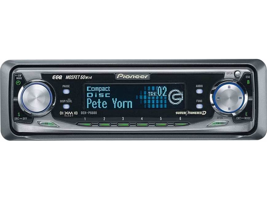 Pioneer DEH-P6600 CD receiver with CD changer controls at Crutchfield