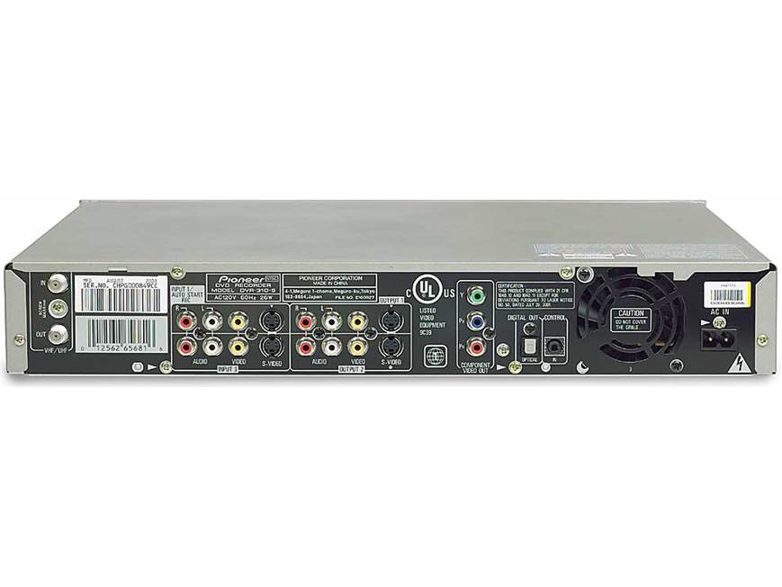 Pioneer DVR-310 DVD recorder at Crutchfield