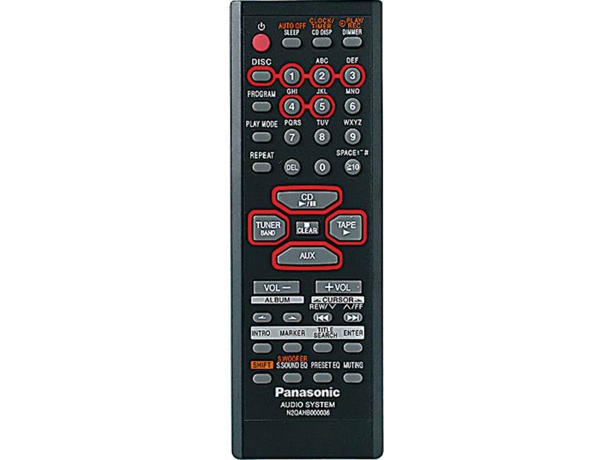 Panasonic SC-AK610 5-CD shelf system at Crutchfield