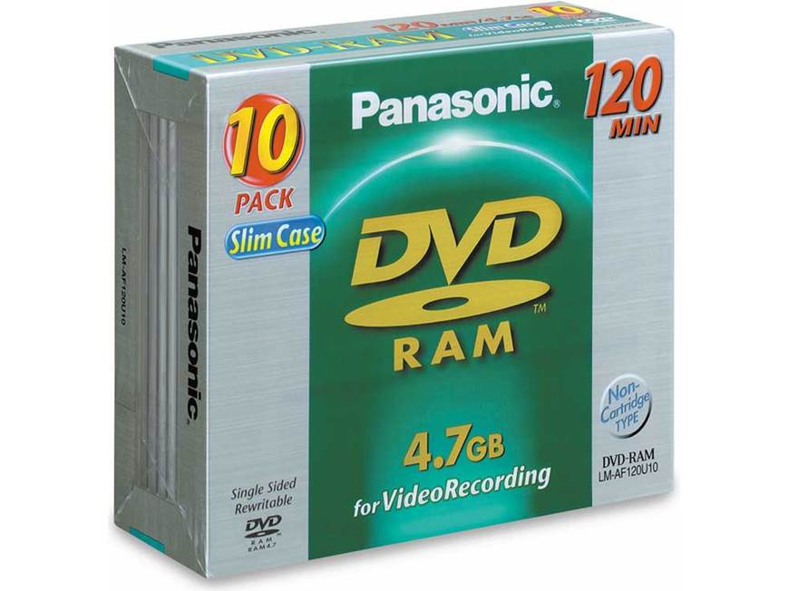 Panasonic DVD-RAM (10-pack) 4.7GB single-sided DVD-RAM discs (10