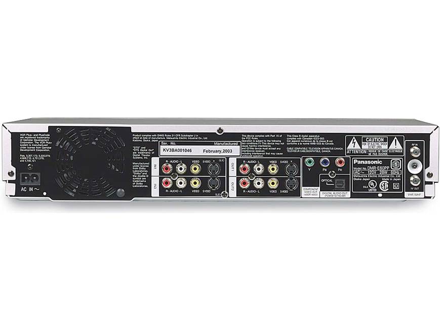 Panasonic DMR-E60 DVD recorder with progressive-scan playback at