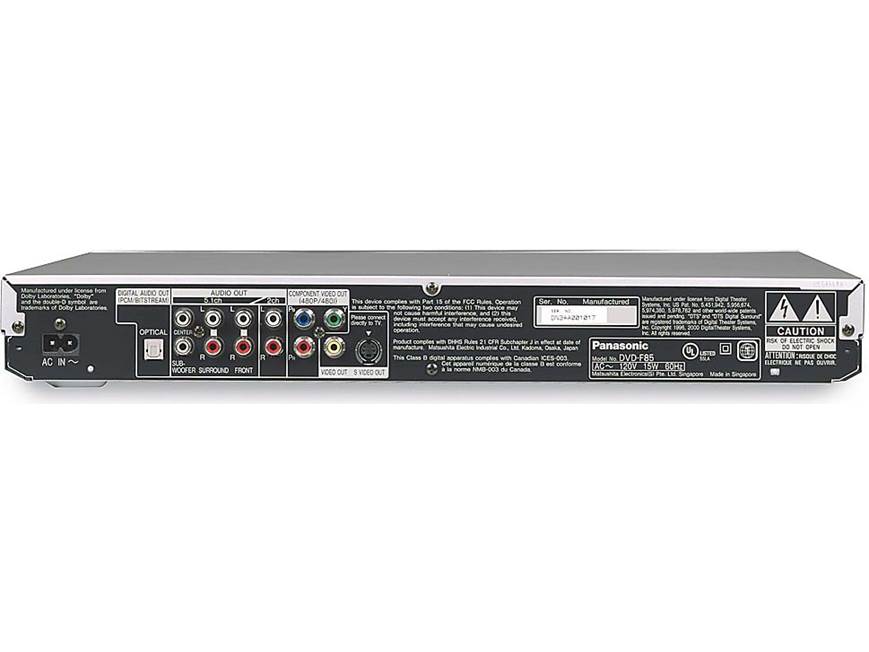 Panasonic DVD-F85 5-disc carousel DVD/CD/DVD-Audio changer with