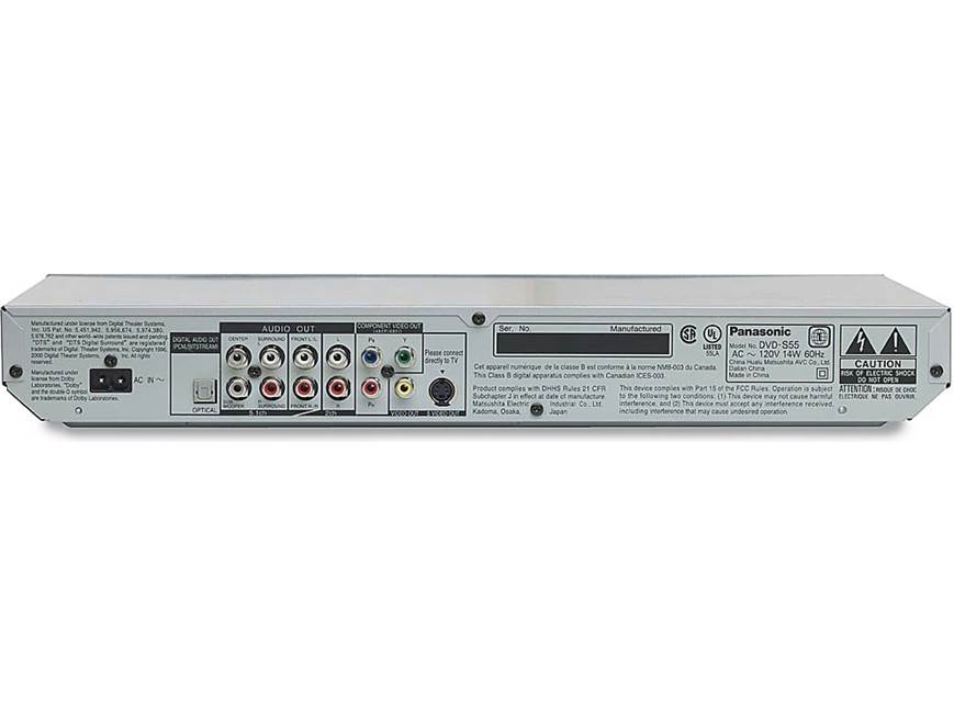 Panasonic DVD-S55S DVD/CD/DVD-Audio player with progressive scan