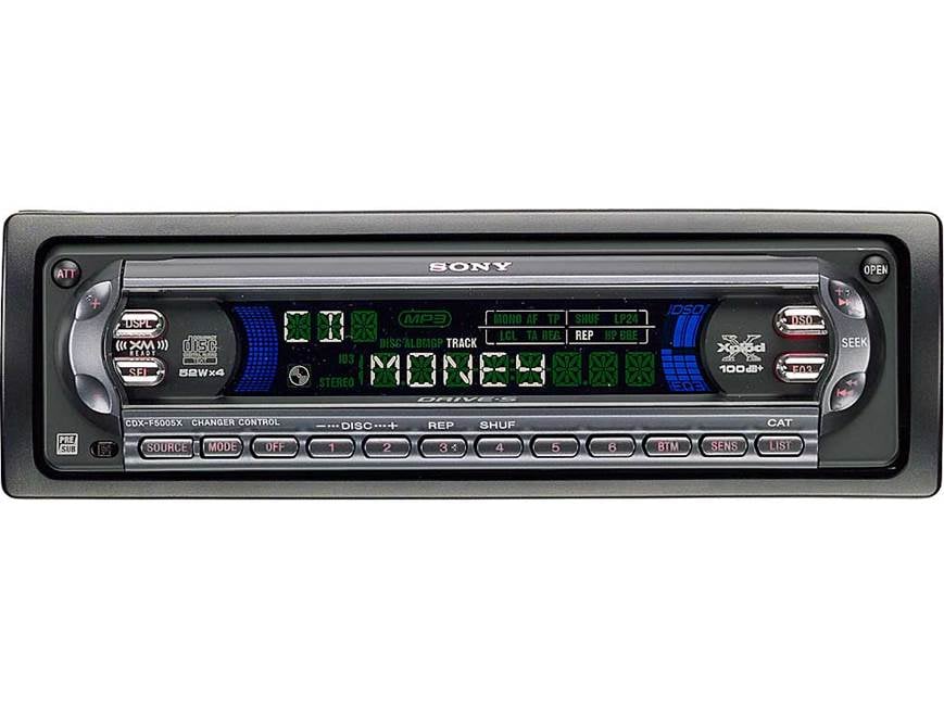 Sony CDX-F5005X CD receiver with CD changer controls at Crutchfield