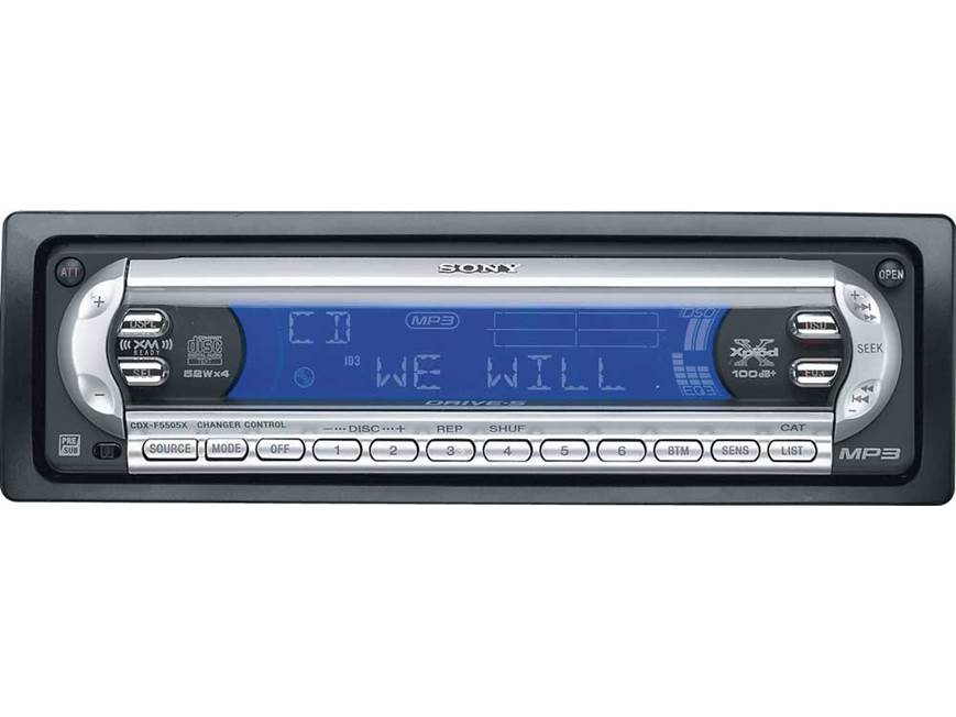 Sony CDXF5505X CD/MP3 receiver with CD changer controls at Crutchfield