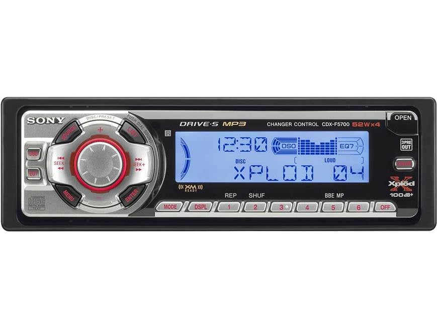 Sony CDX-F5700 CD/MP3 receiver with CD changer controls at Crutchfield