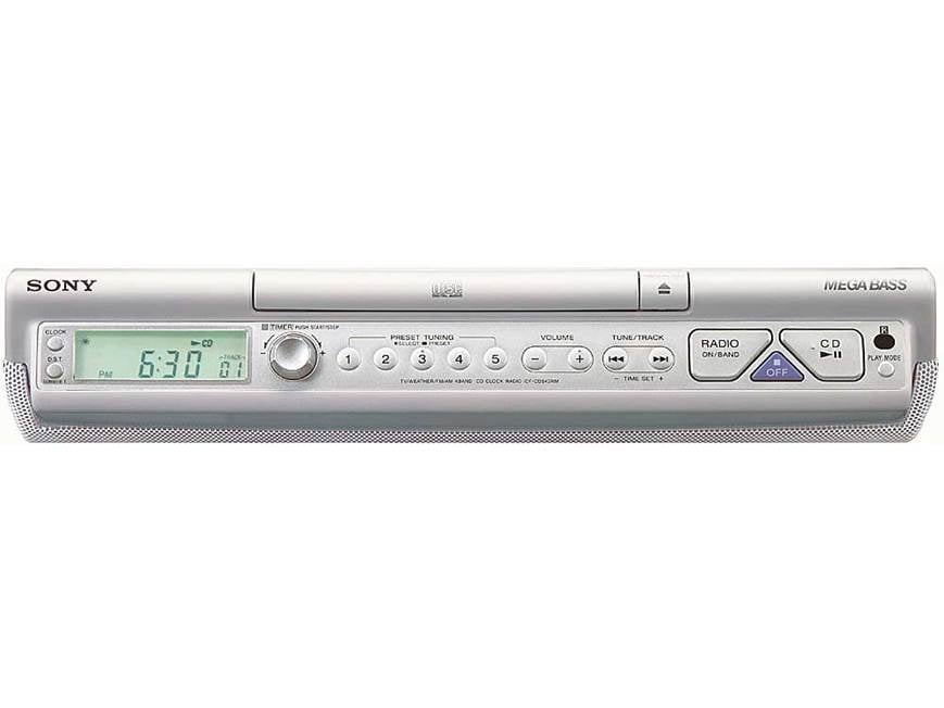 Sony ICF-CD543RMSIL Kitchen radio with CD player at Crutchfield