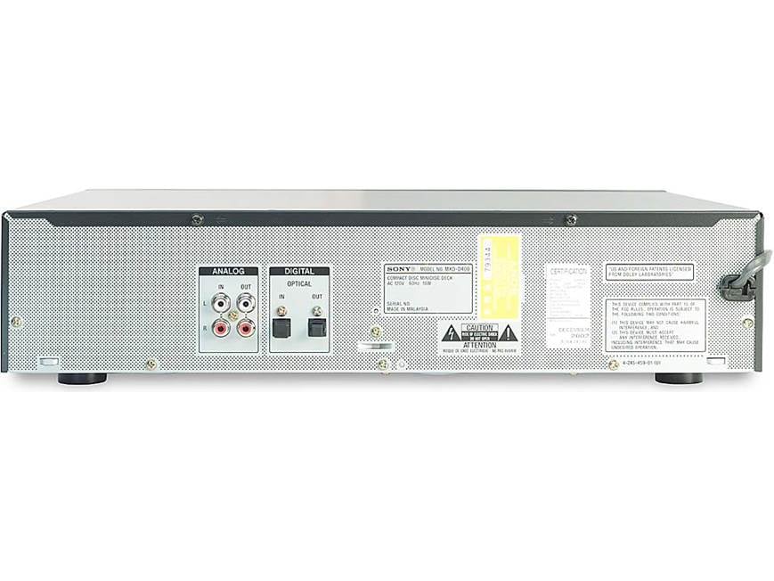 Sony MXD-D400 CD player/MD recorder at Crutchfield