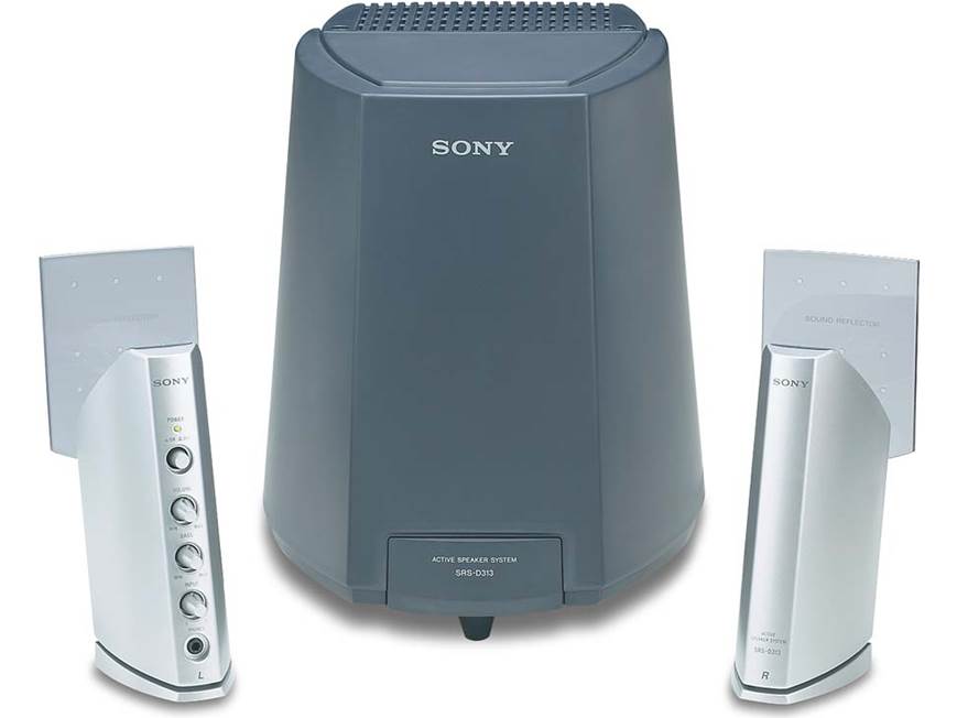 Sony SRS-D313 3-piece powered speaker system at Crutchfield